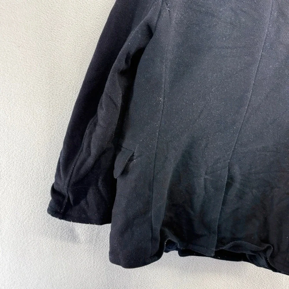 Polo Ralph Lauren Pea Coat Mens Medium Blue Double Breasted Wool Blend Nautical